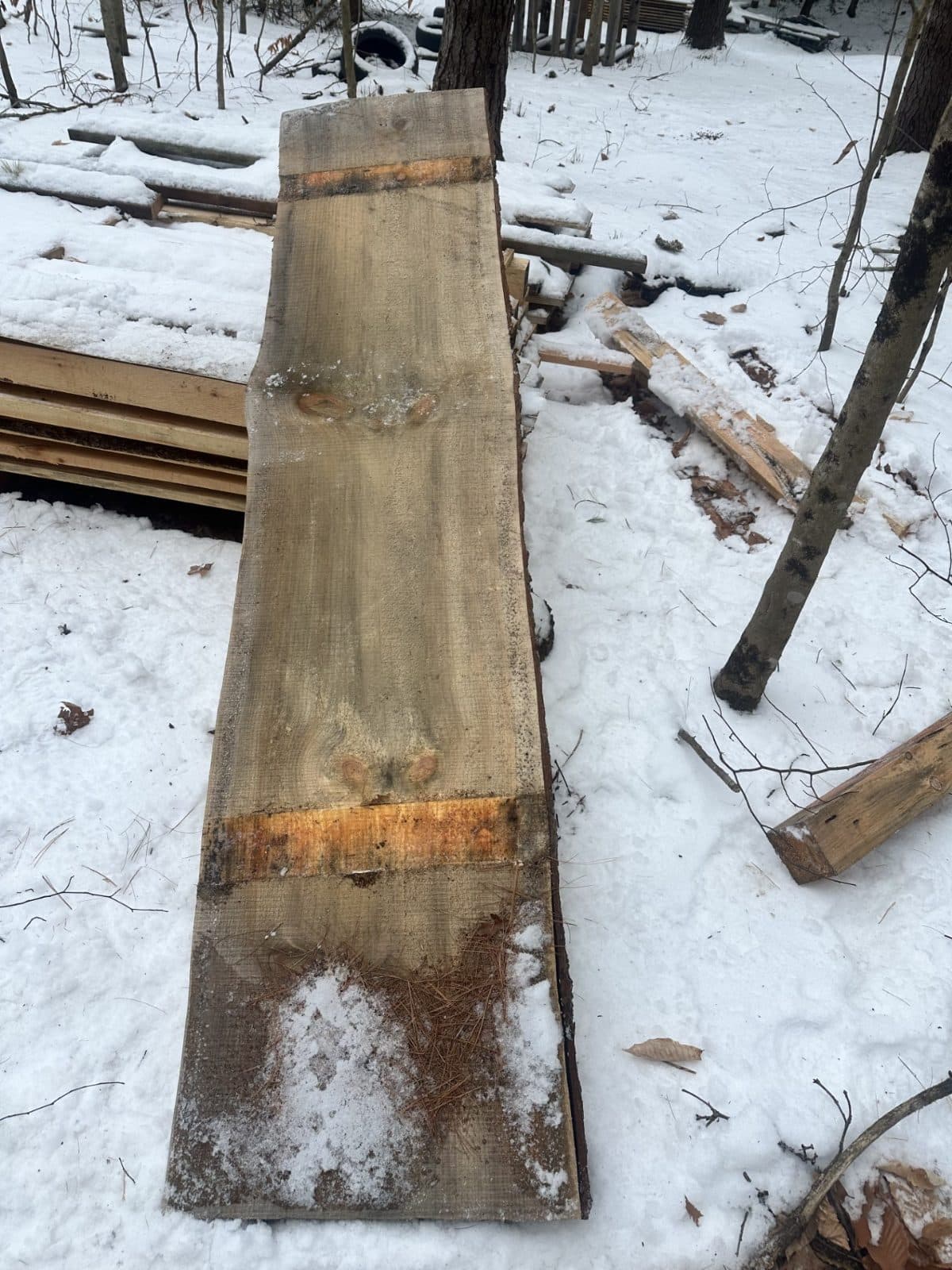 LIVE EDGE PINE BOARD 2" THICK 2