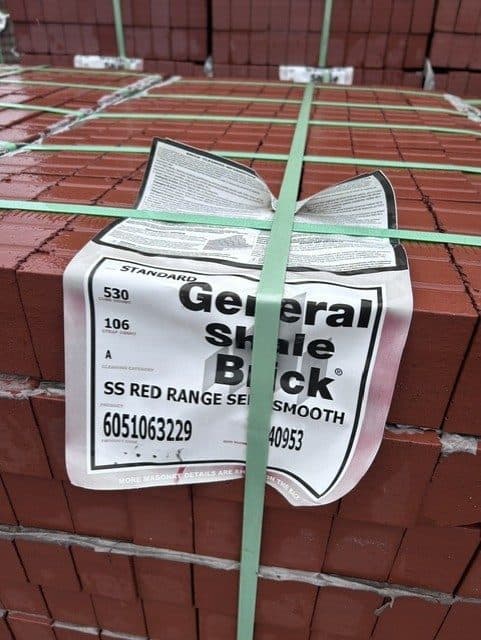 340 Cubes of new RED RANGE SEMI SMOOTH General Shale Brick 2