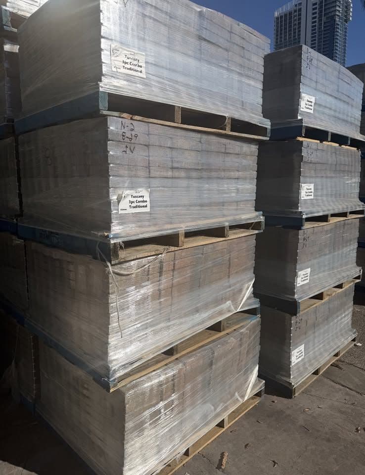 Tuscany Traditional 3 Piece Combo 45mm Concrete Pavers – $225/Pallet