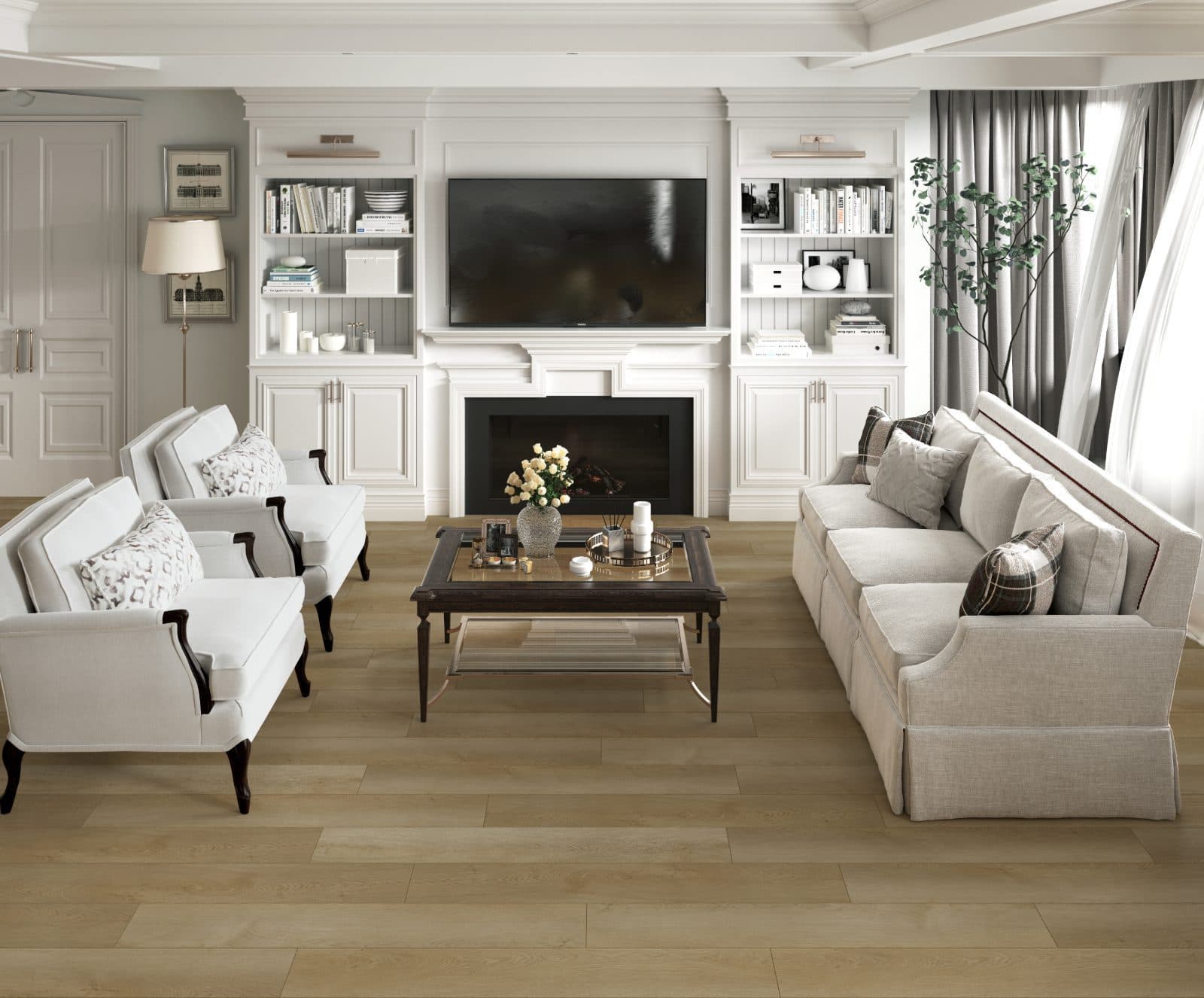 Waterproof Wood-Look Flooring – 7" x 48" Planks – 22 Mil Wearlayer – Quiet Cork Backing | CHNCQCW2780 2