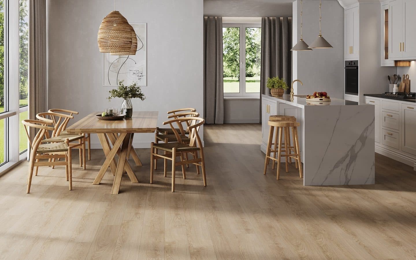 Wood-Look Luxury Vinyl Flooring – 7" x 48" Planks – 12 Mil Wearlayer – Glue-Down | LXDTW1442LI20 2
