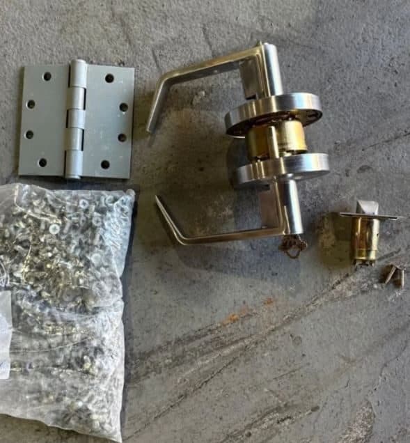 Fire Rated Hollow Metal Door with hinge and lock 3 ft by 7 ft 4