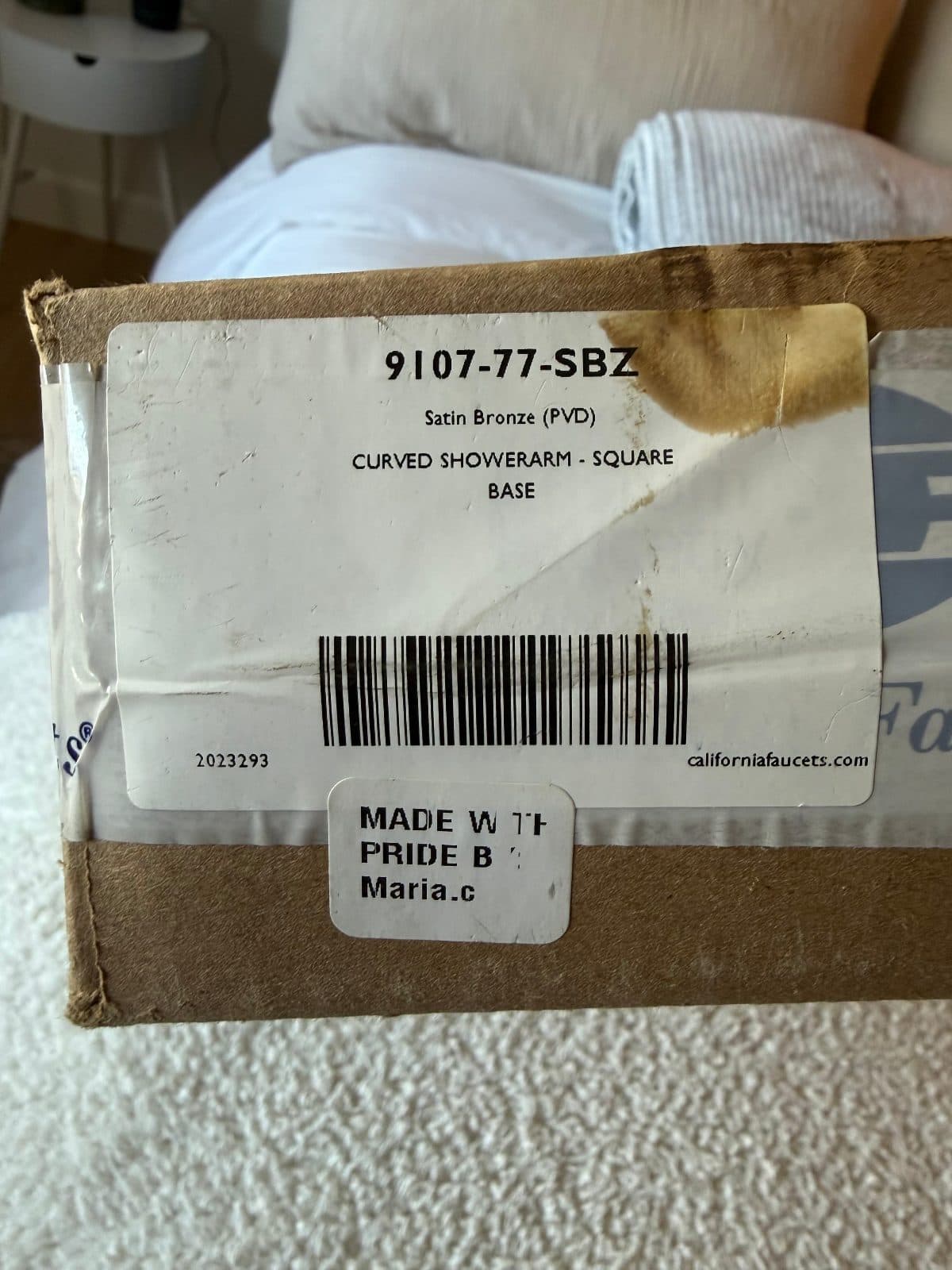 Curved Shower Arm - Satin Bronze - CALIFORNIA FAUCETS 4