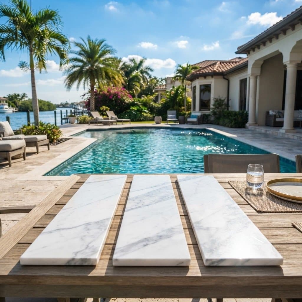 White Carrara Marble Sills / Thresholds — Hotel-Salvage Lot — Tampa 5