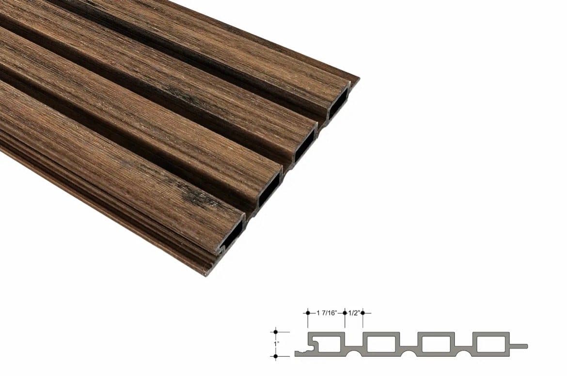Walnut Exterior Slat Wall Panels 3