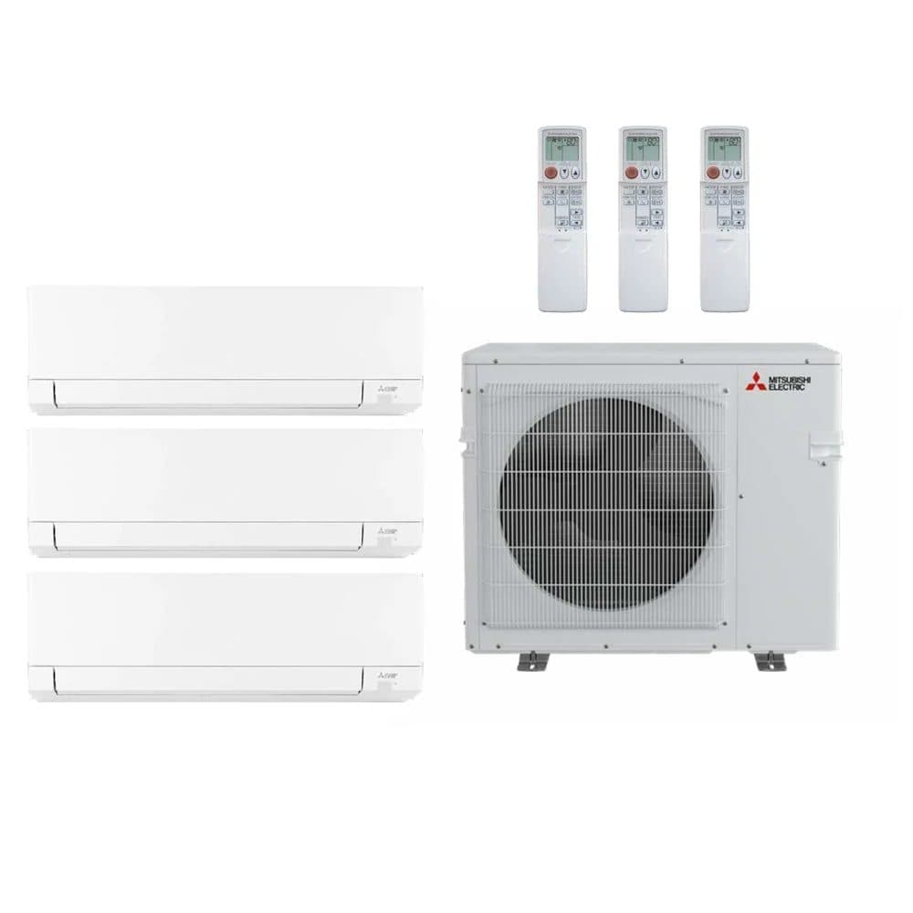 Mitsubishi Electric MXZ-3C30NA2 Split-System Heat Pump with 3 split units
