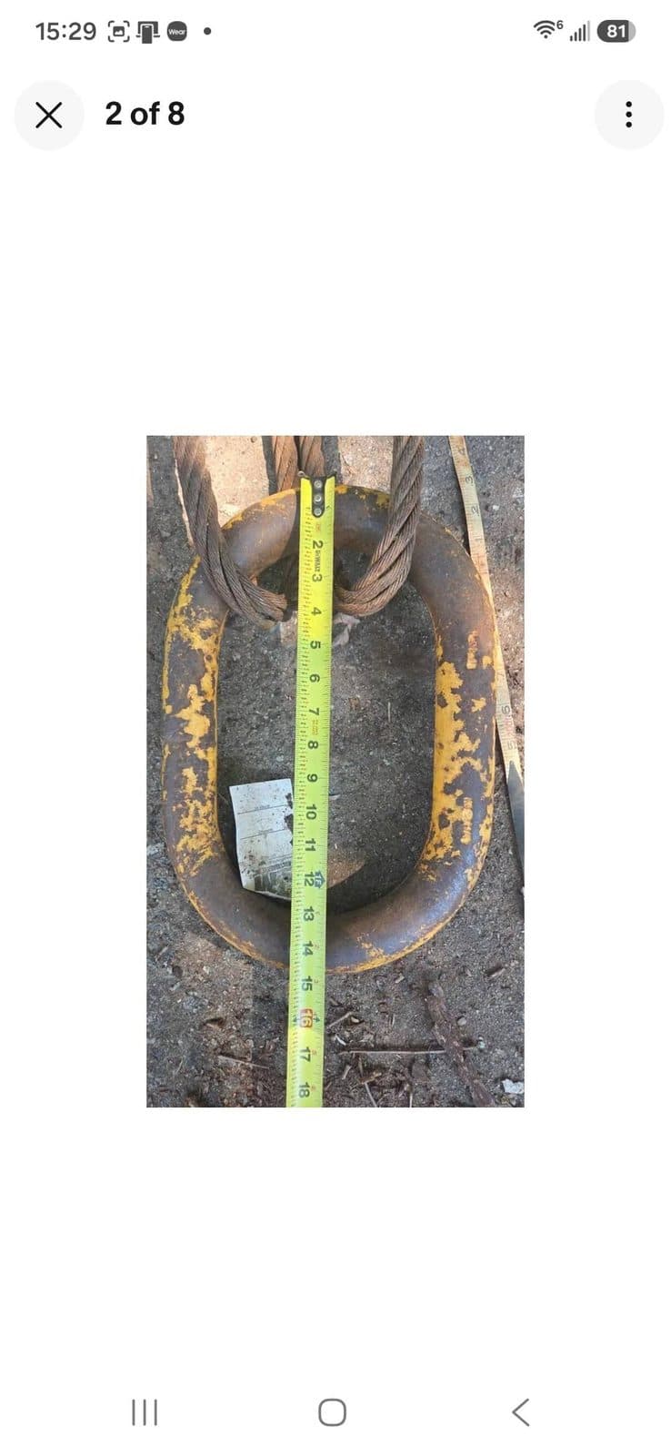 40'x7/8" Braided Steel Lifting Cables w/ Looped Ends 2