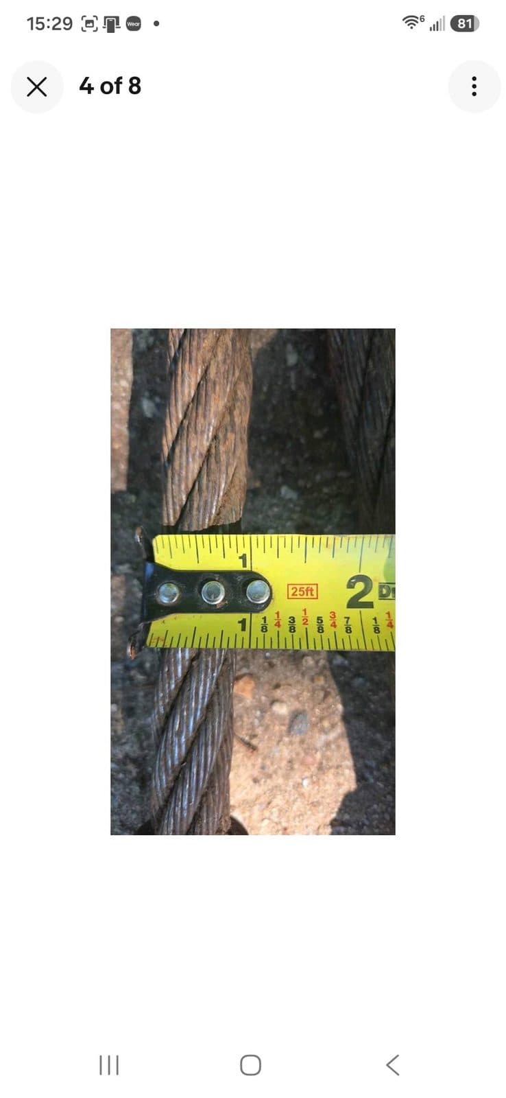 40'x7/8" Braided Steel Lifting Cables w/ Looped Ends 4