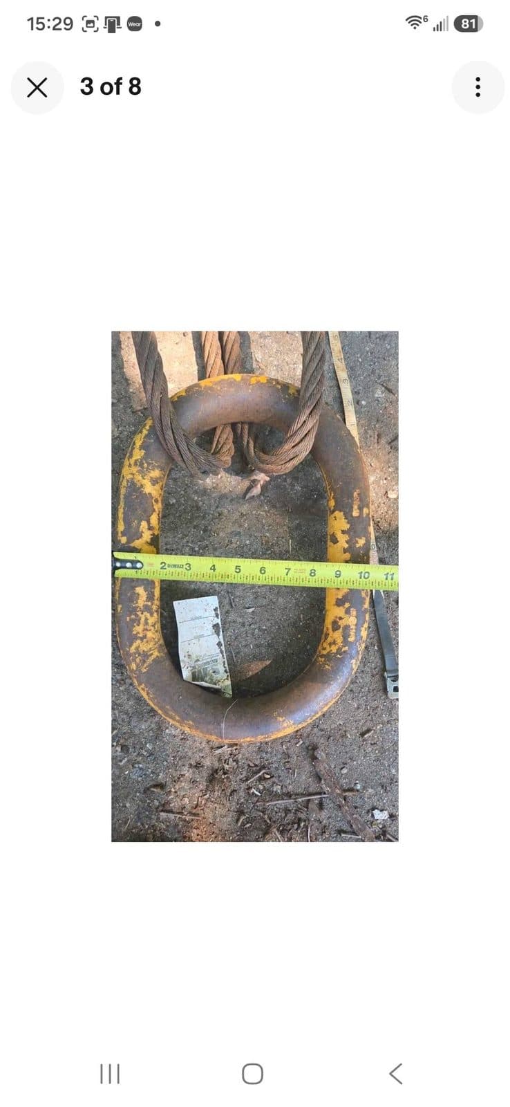 40'x7/8" Braided Steel Lifting Cables w/ Looped Ends 3