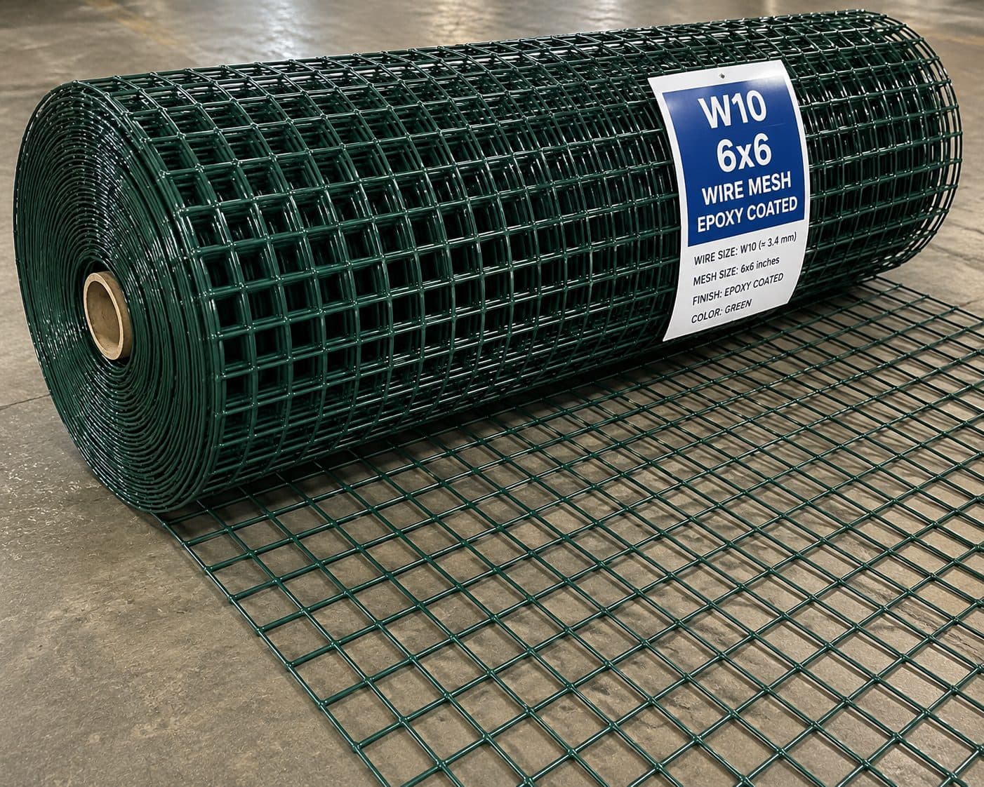 Epoxy coated wire mesh