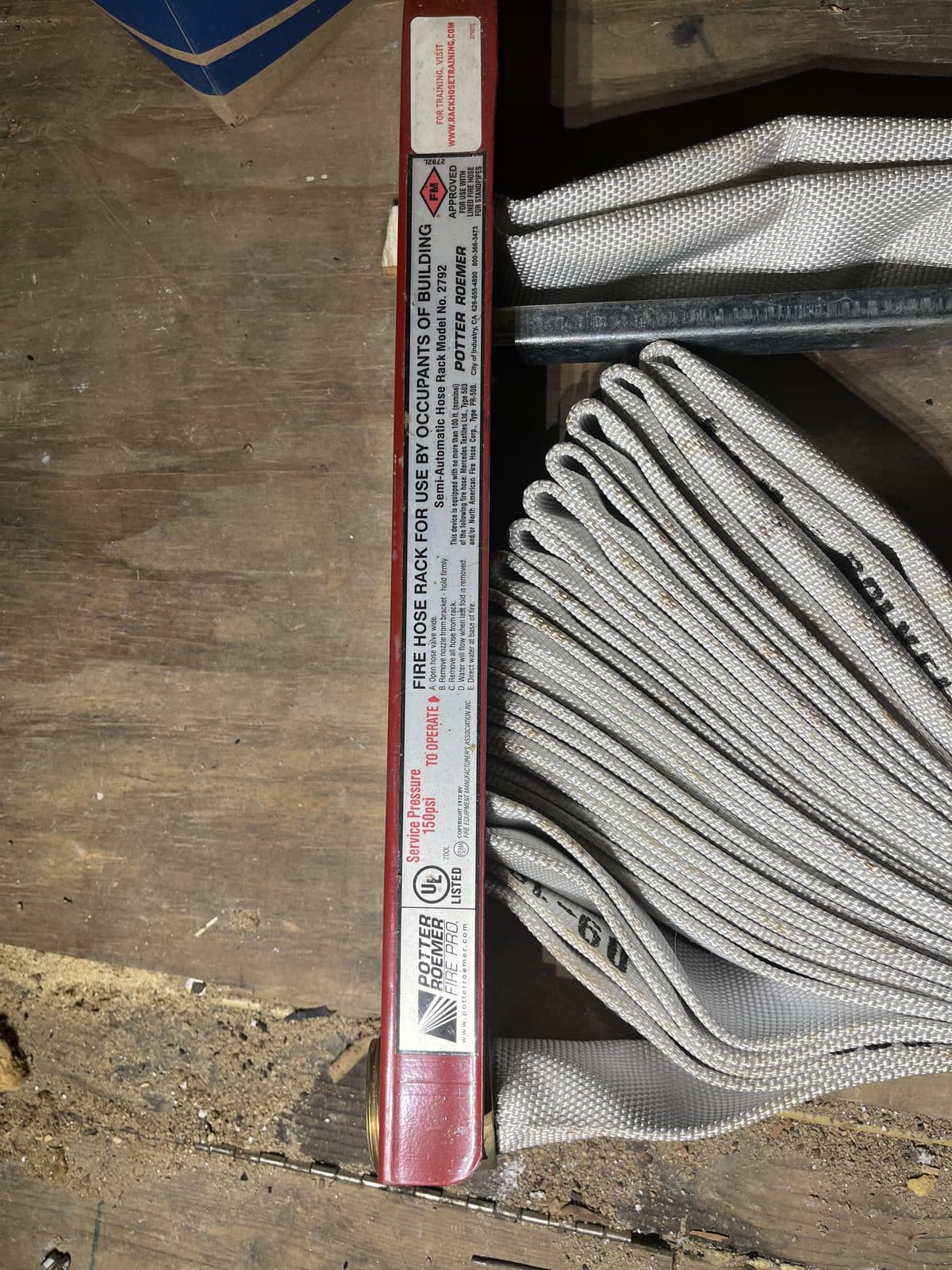 Potter Roemer fire hose rack