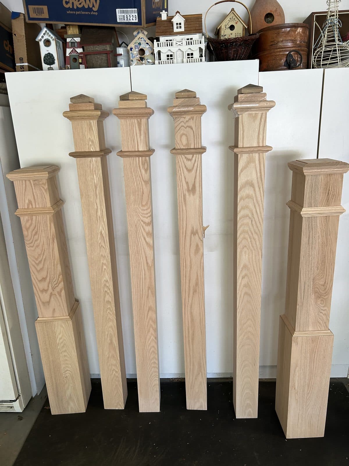 White oak newell posts and columns 3