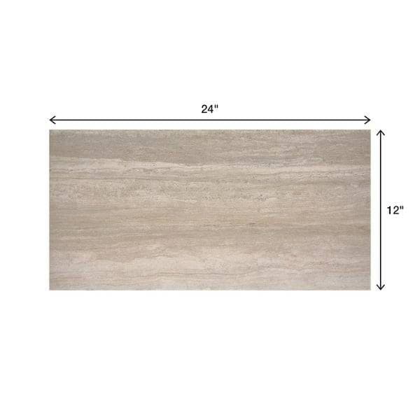 Articulo Feature Beige 12 in. x 24 in. Glazed Porcelain Floor Tile (17.6 sq. ft./case)