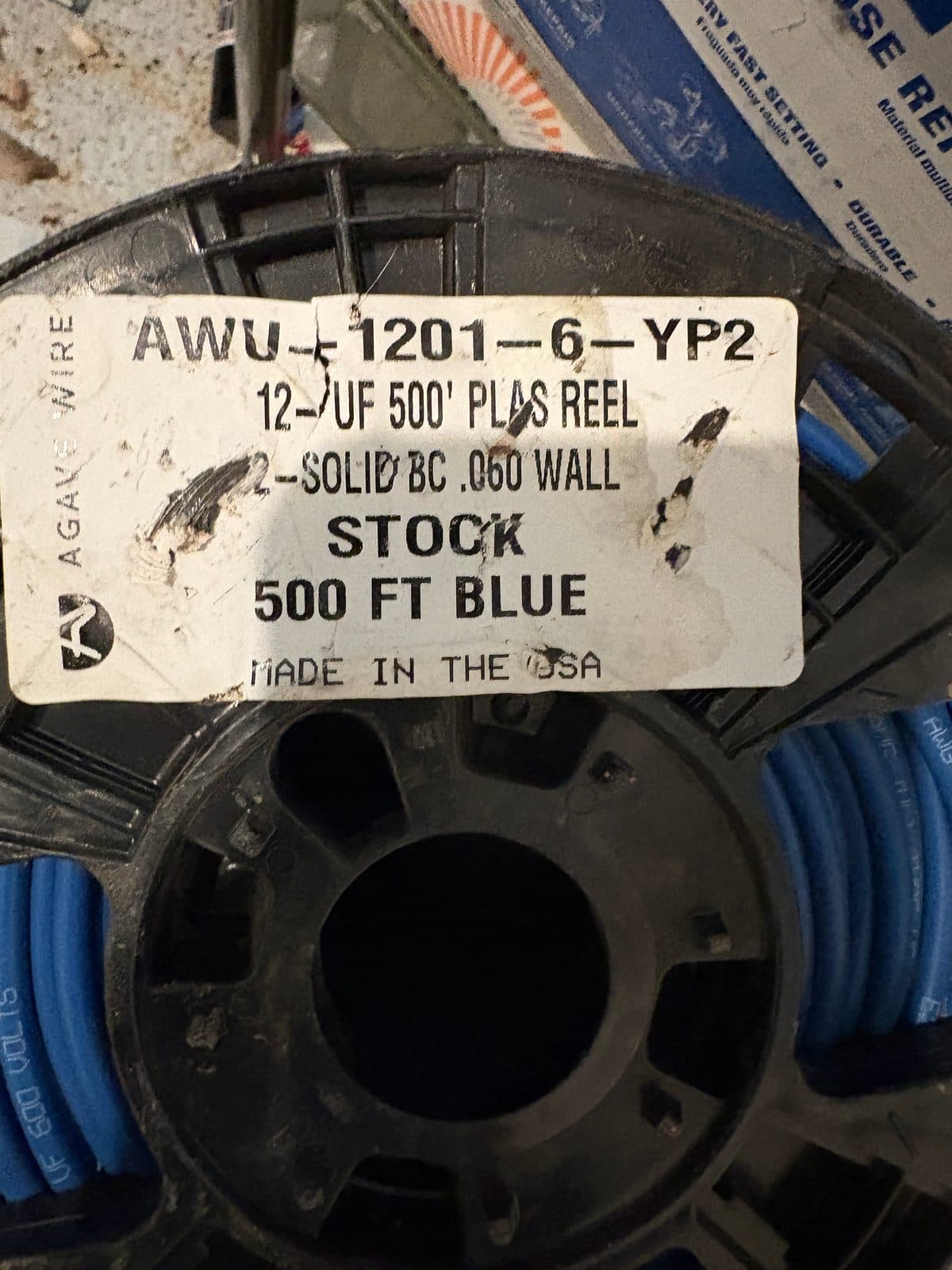 18/2 Solid Copper UF Underground Low Voltage Cable – Approx. 400 ft – Blue 2