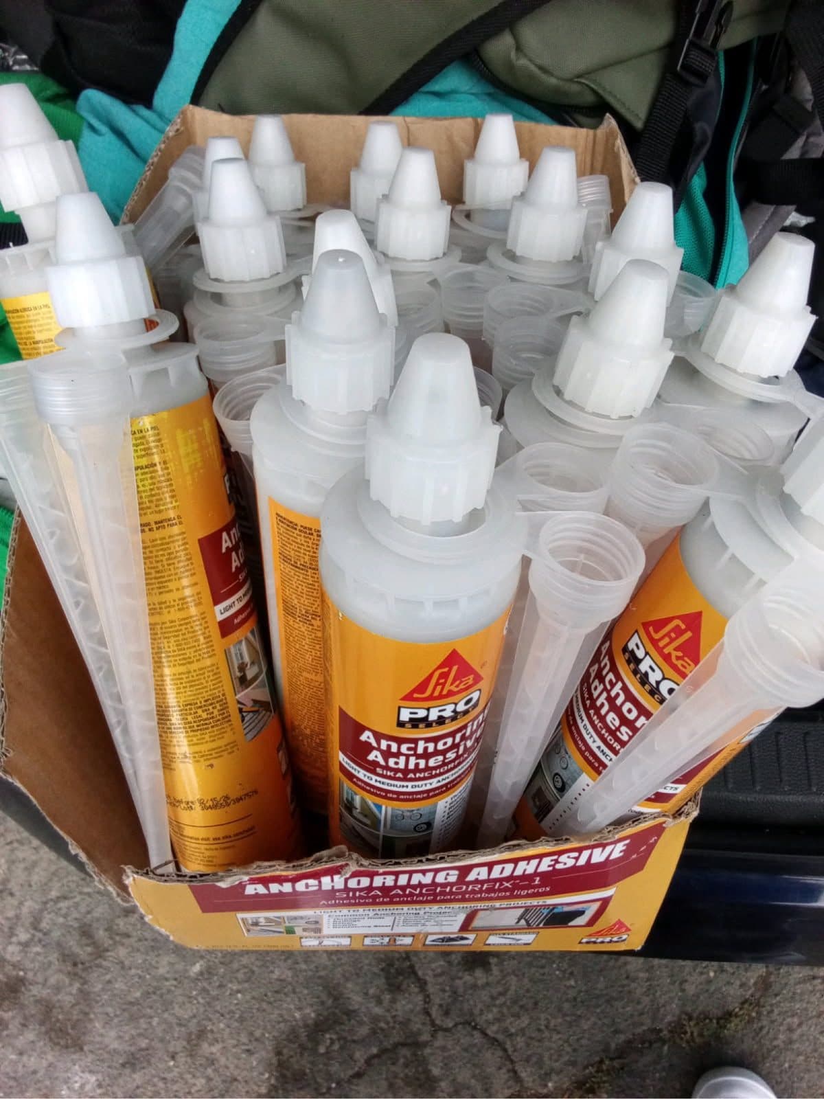 Anchoring adhesive tubes 4