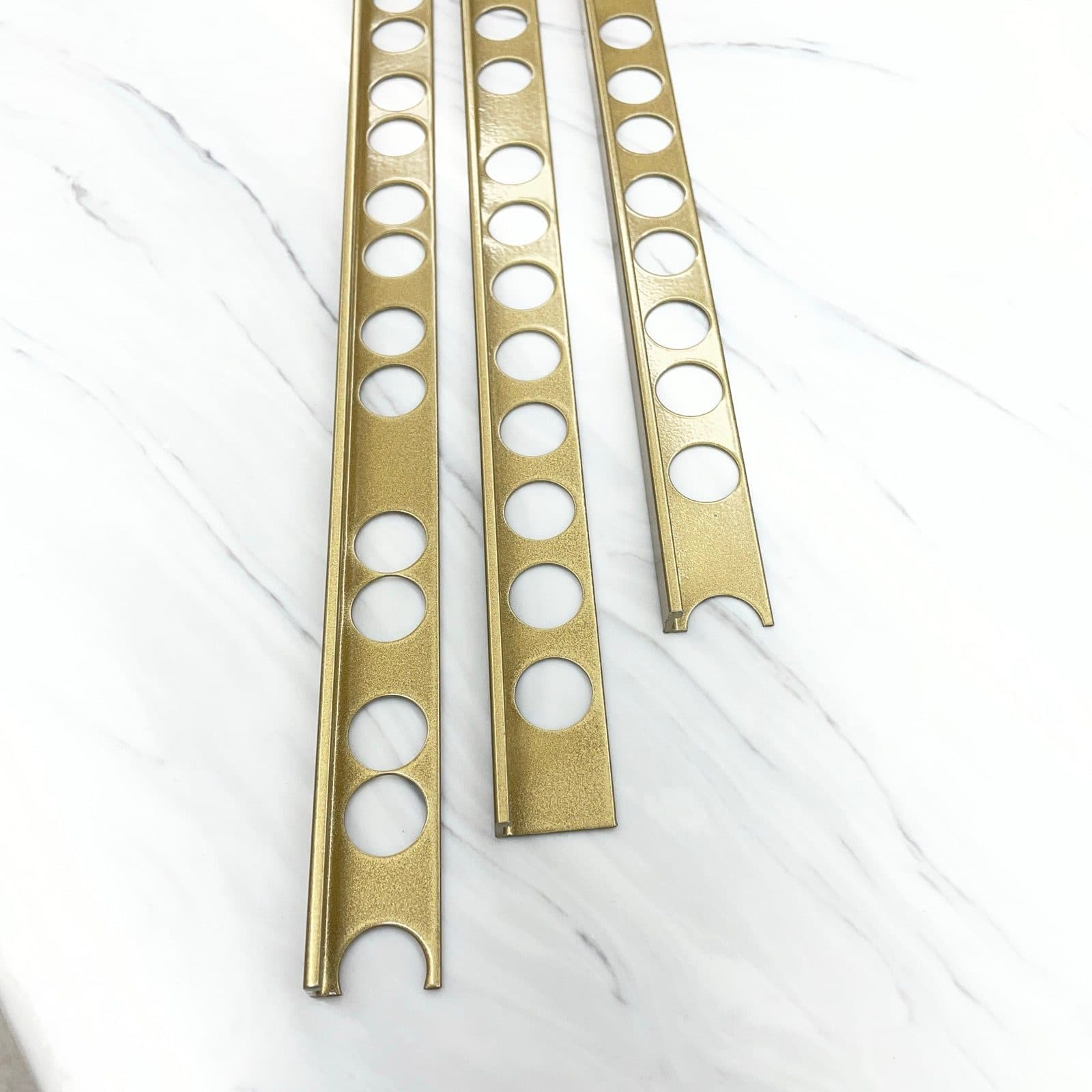 National Metal Shapes 1024 BR 5/16" Aluminum Trim Profile - Gold Brushed Finish