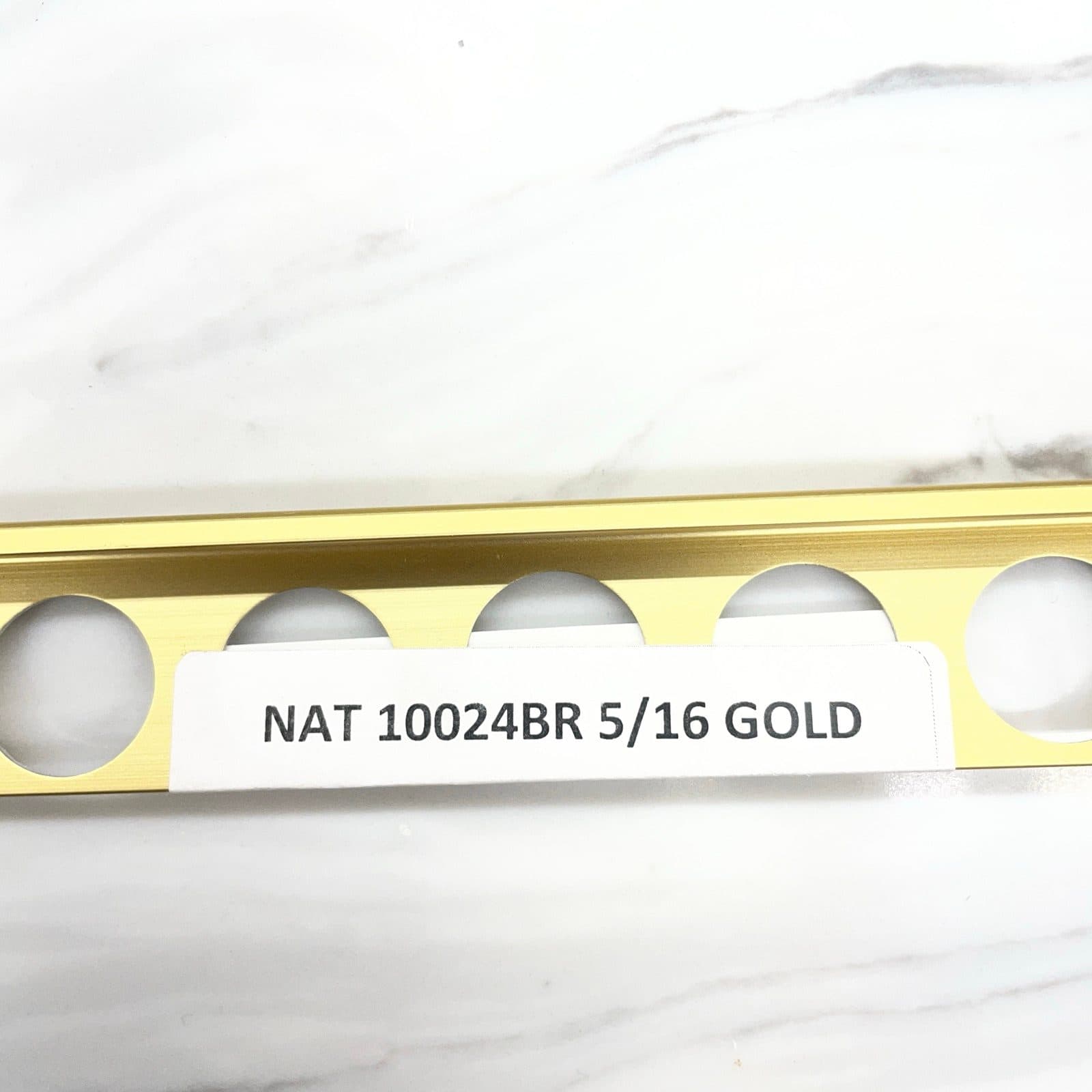 National Metal Shapes 10024 BR 5/16" Aluminum Trim Profile - Gold / Bright Brass 4