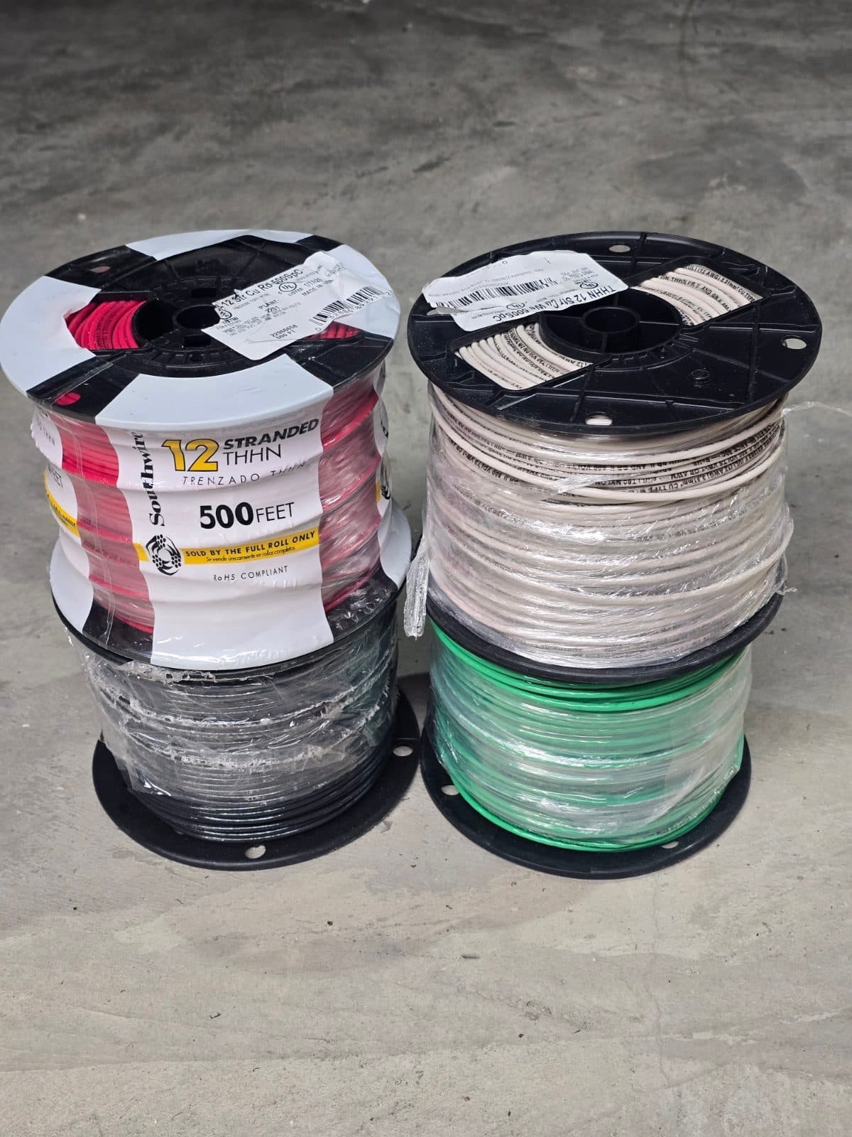 12 AWG stranded copper wire NEW