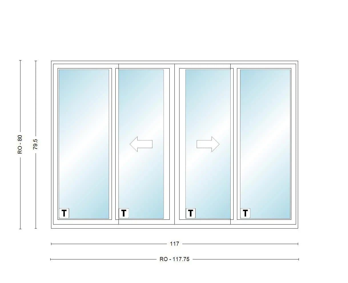 Brand New Andersen A Series Four Panel Gliding Patio Door