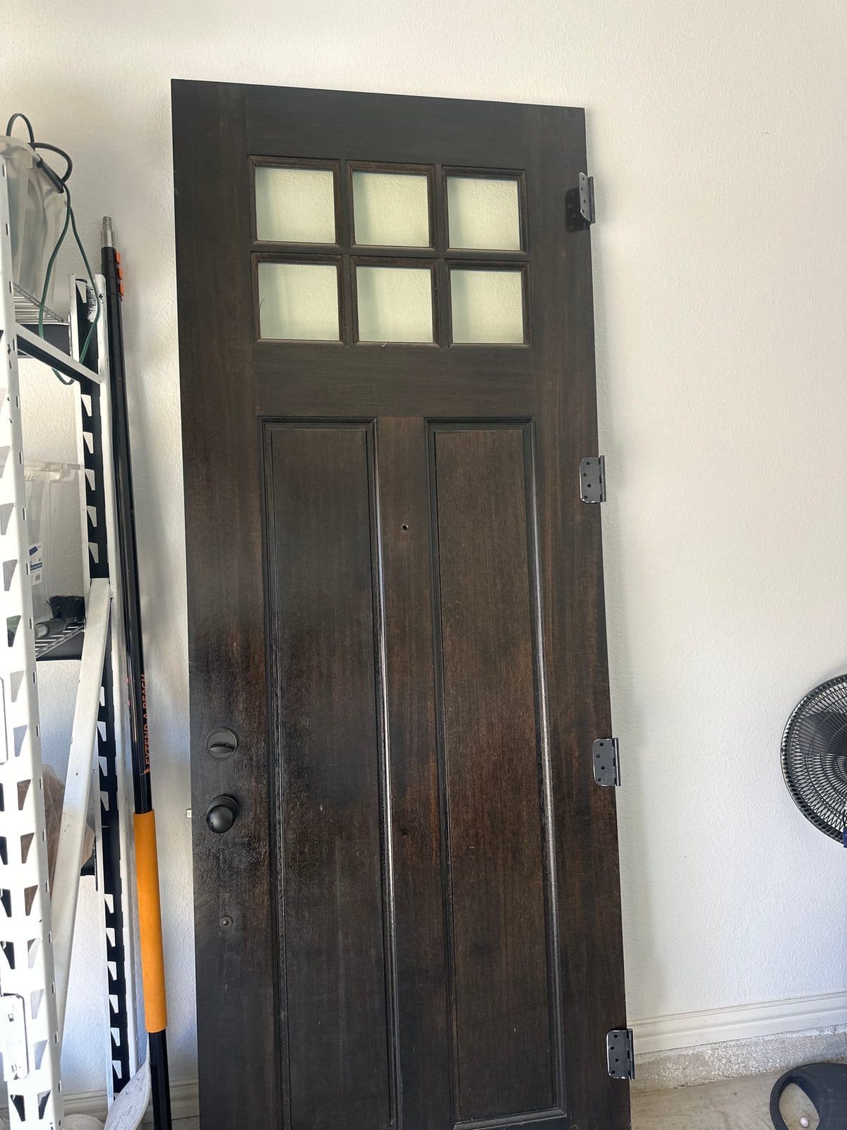 Wood door front with window