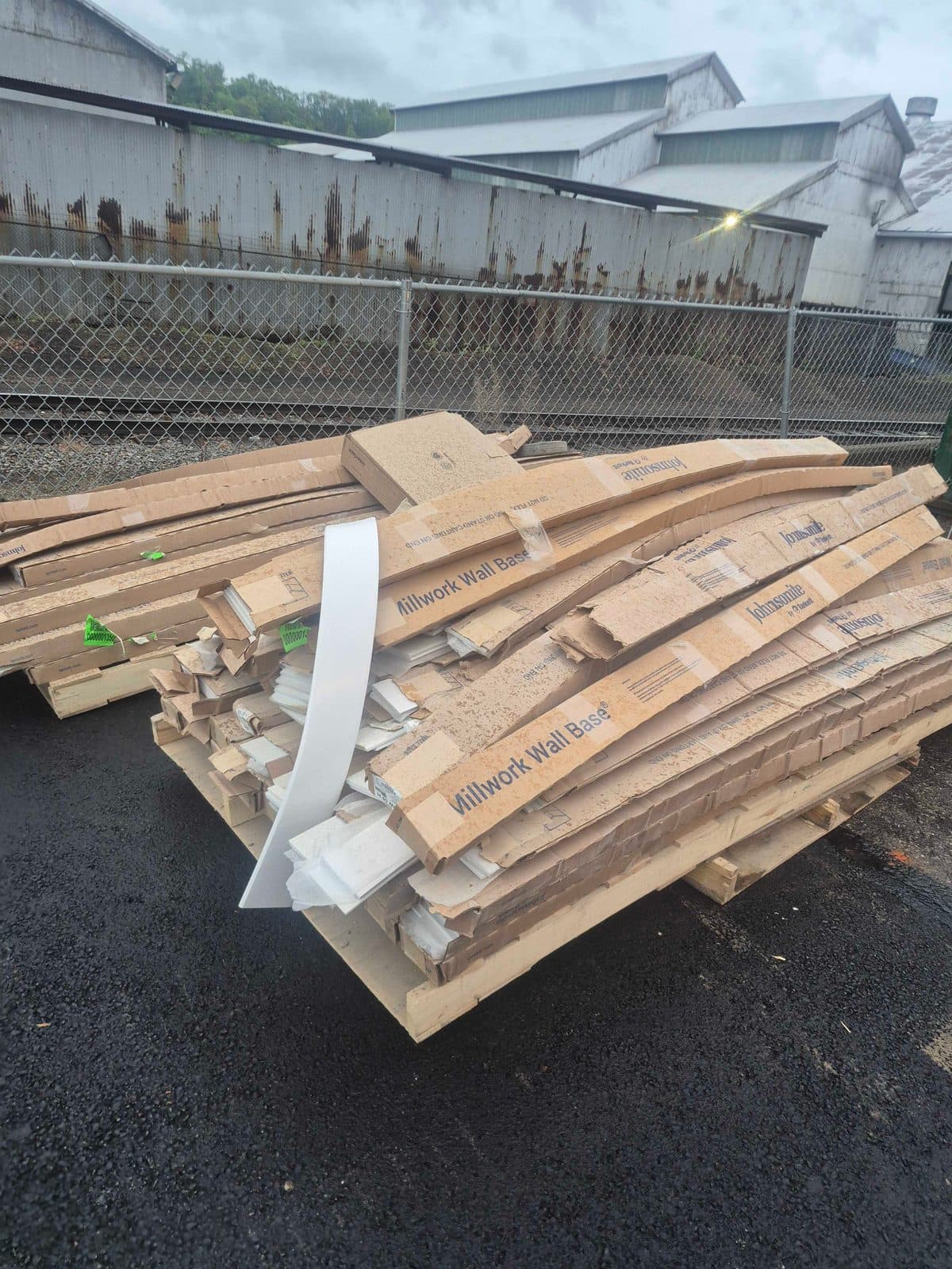Millwork johnsonite wall base