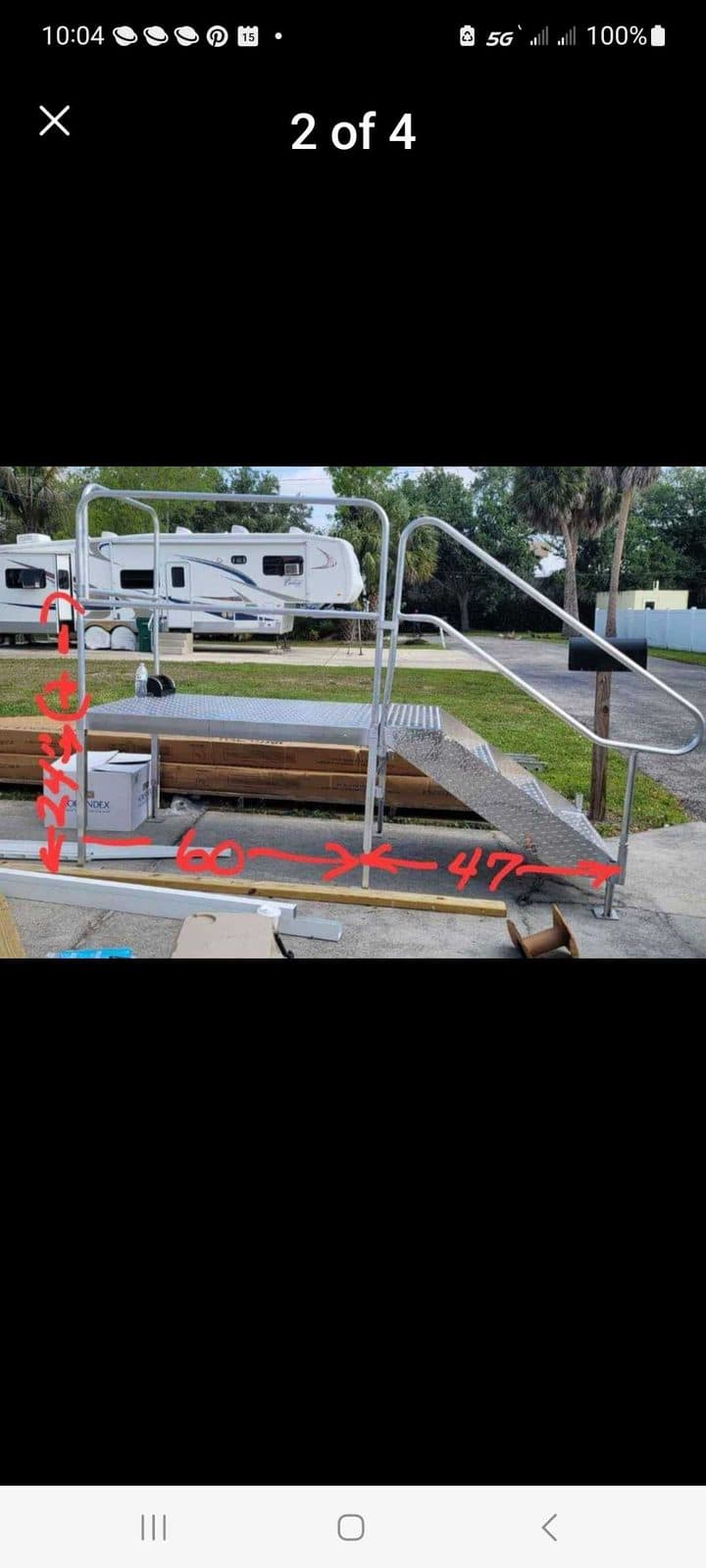 Aluminum Construction trailer steps OSHA