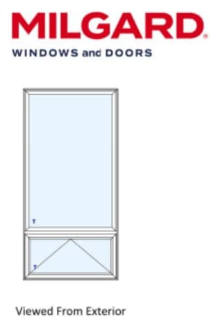 Milgard Trinsic Awning line v300 35 1/2" x 71 1/2" black window (new)