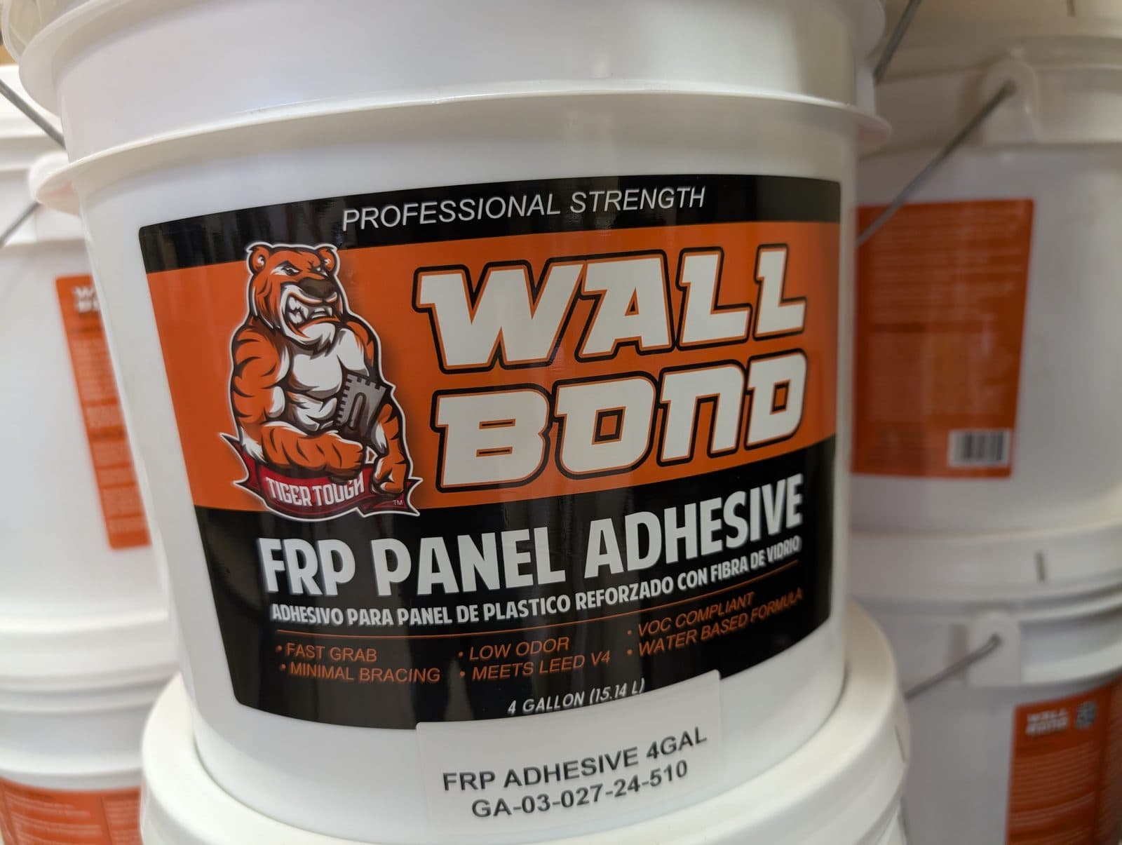 Greenmaker Industries 4GAL Fast Grab Wall Bond Tiger Strong FRP Adhesive