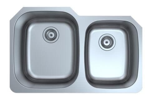60/40 PRESSED STAINLESS STEEL KITCHEN SINK