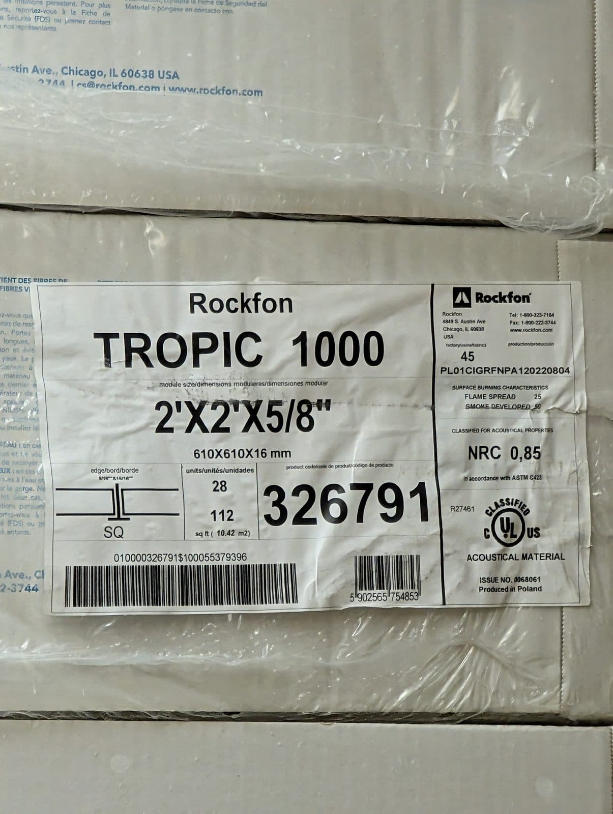Rockfon Tropic 1000 Ceiling Tile