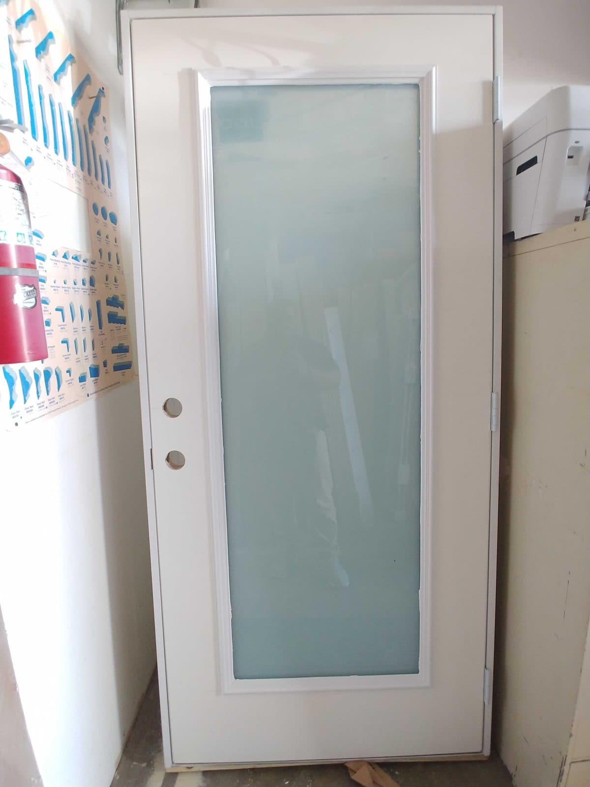 Hurricane Impact Door with Frosted Glass