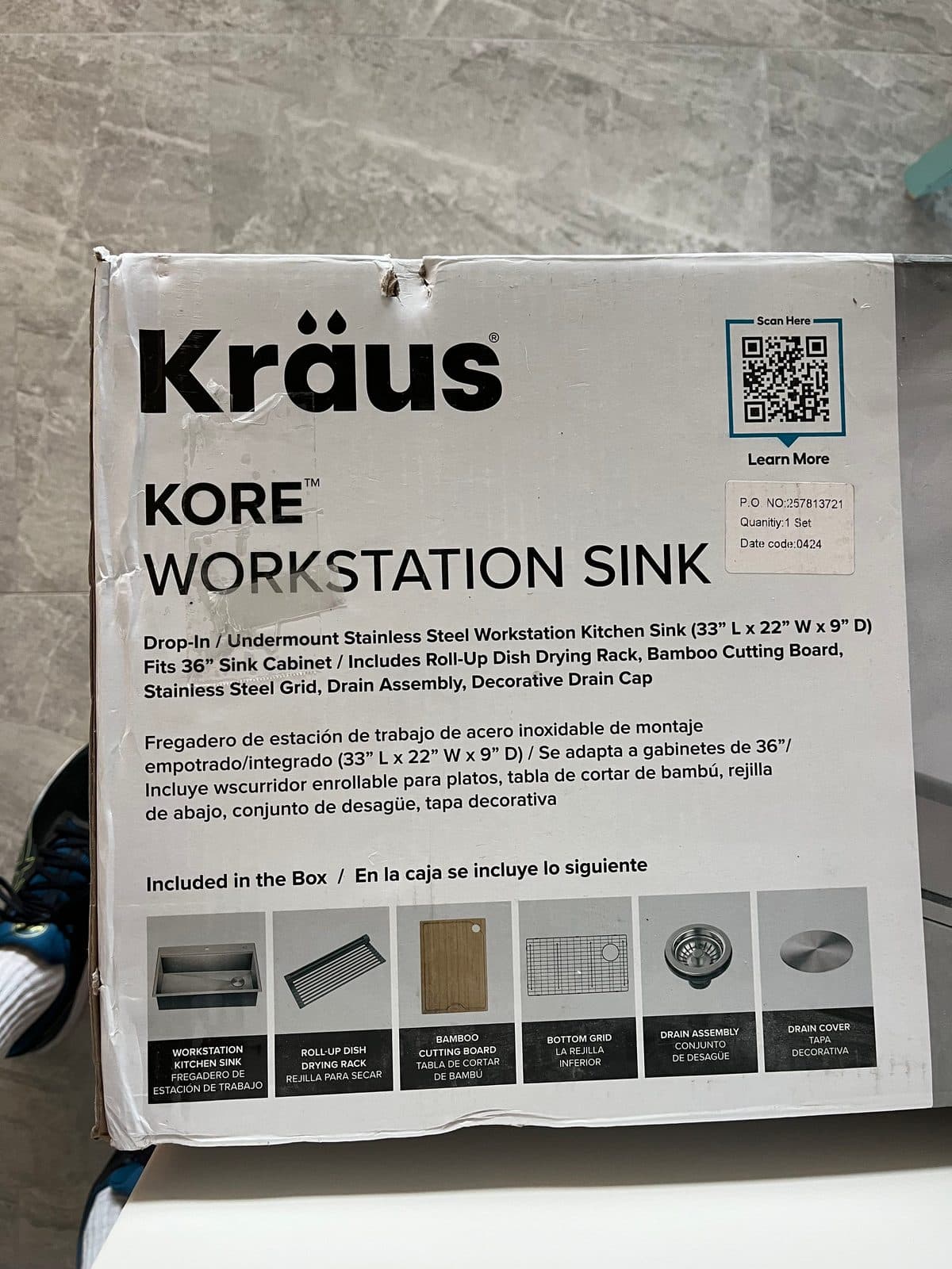 Kraus workstation sink