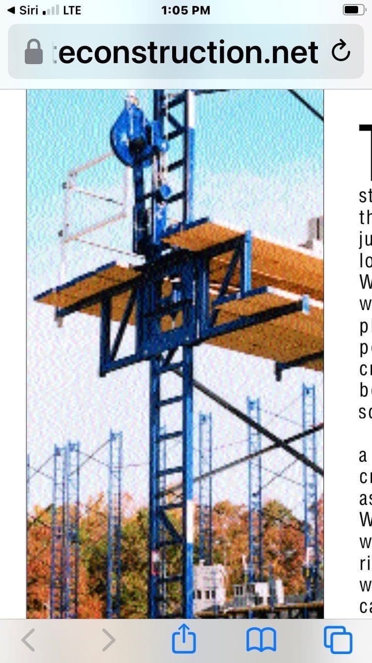 Approx 180’ of mason king crank up scaffolding