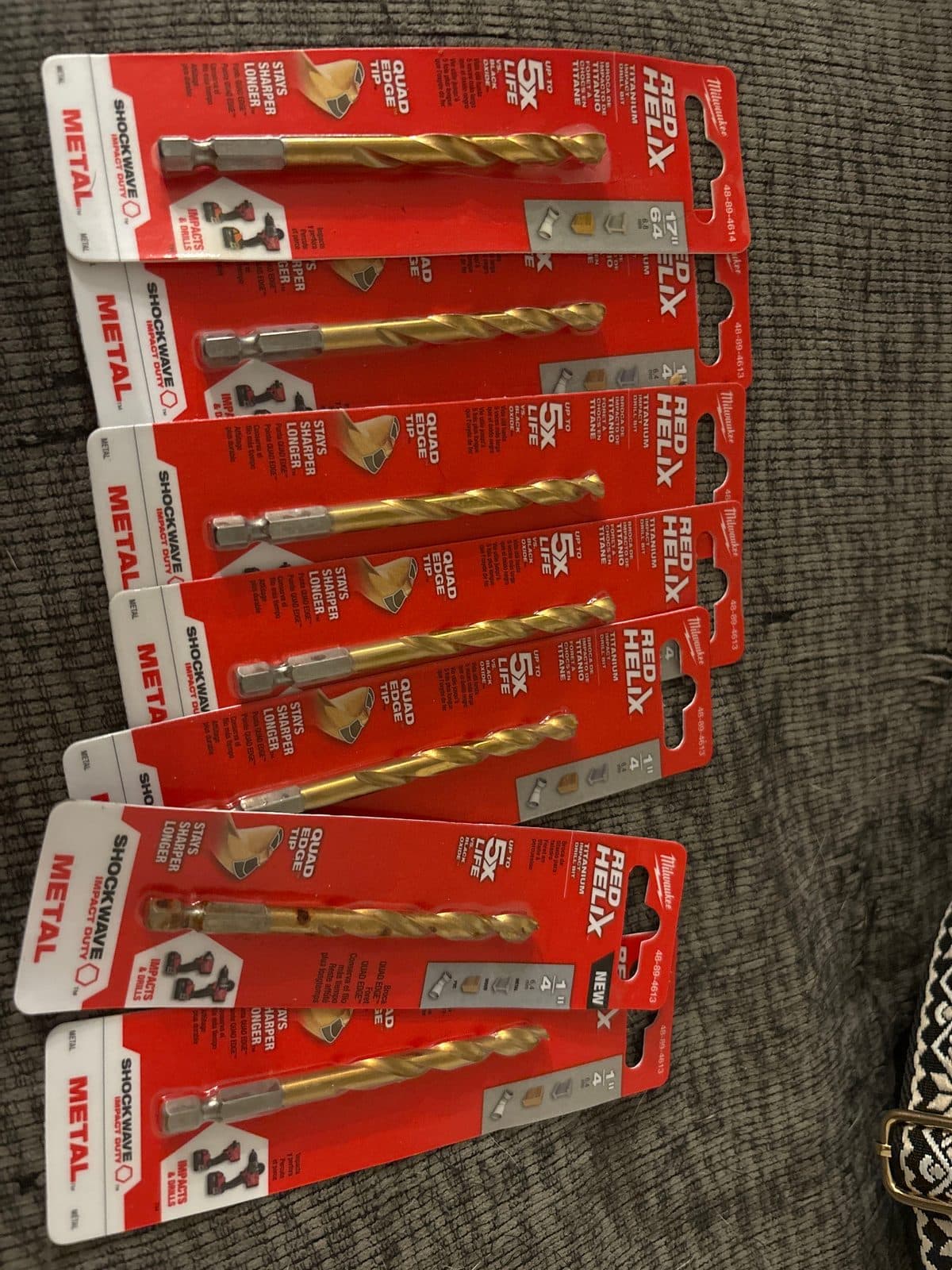 Red helix drill bits