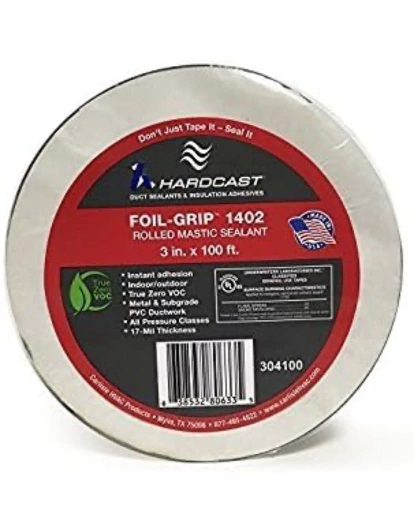 Hardcast Foil-Grip 1402 Rolled Mastic Sealant 3” x 100ft 304100 NEW
