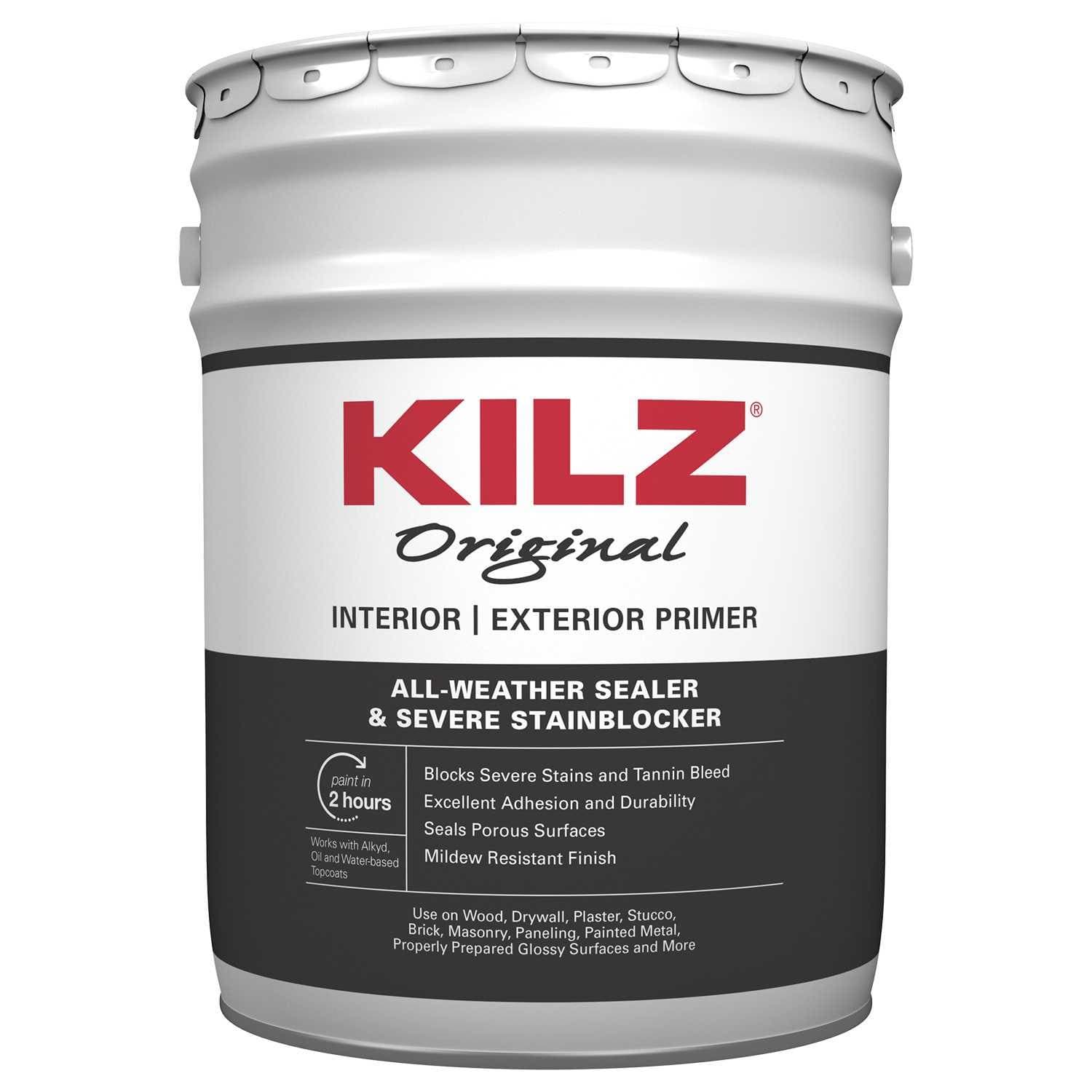 3 5 gallon buckets of killz primer