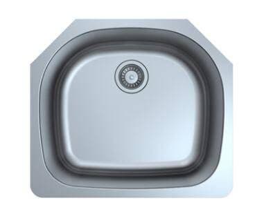 D-SHAPE SINGLE BOWL STAINLESS STEEL KITCHEN SINK