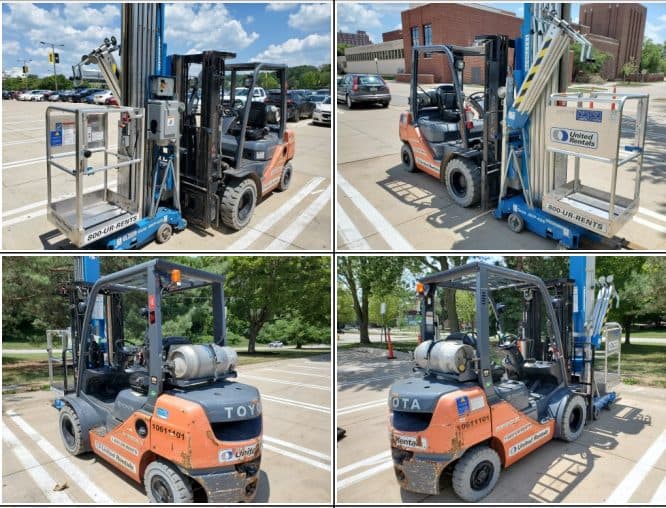 2017 Toyota 8FGU25 5000lbs fork lift