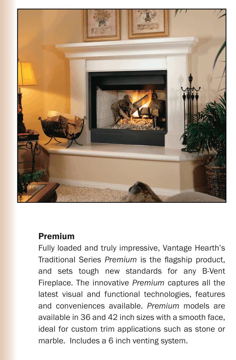 Fireplace 42" B vent gas fireplace
