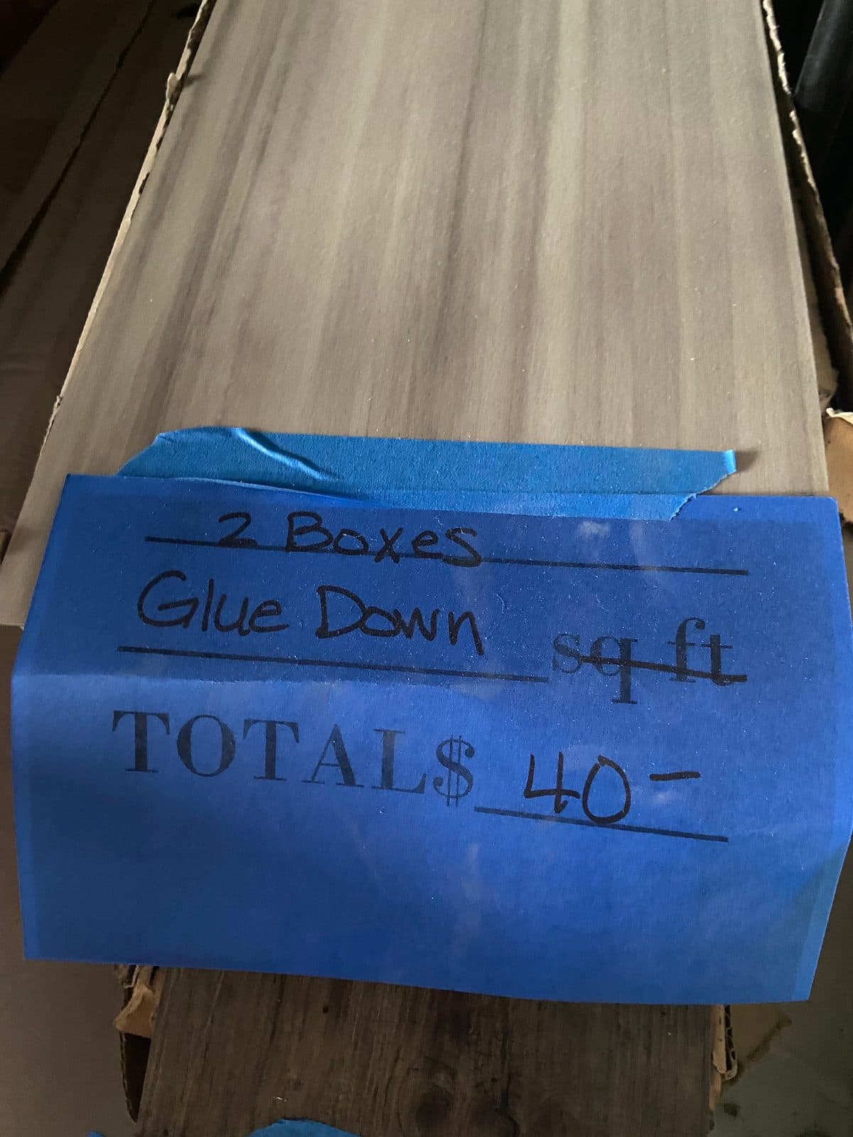 Glue down laminate