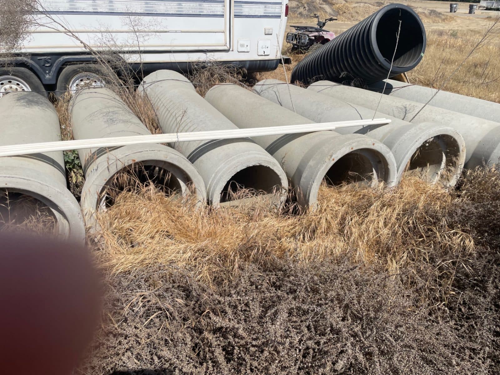 Heavy-Duty Concrete Drainage Pipes – 4ft Long, 3ft Diameter – $200 OBO