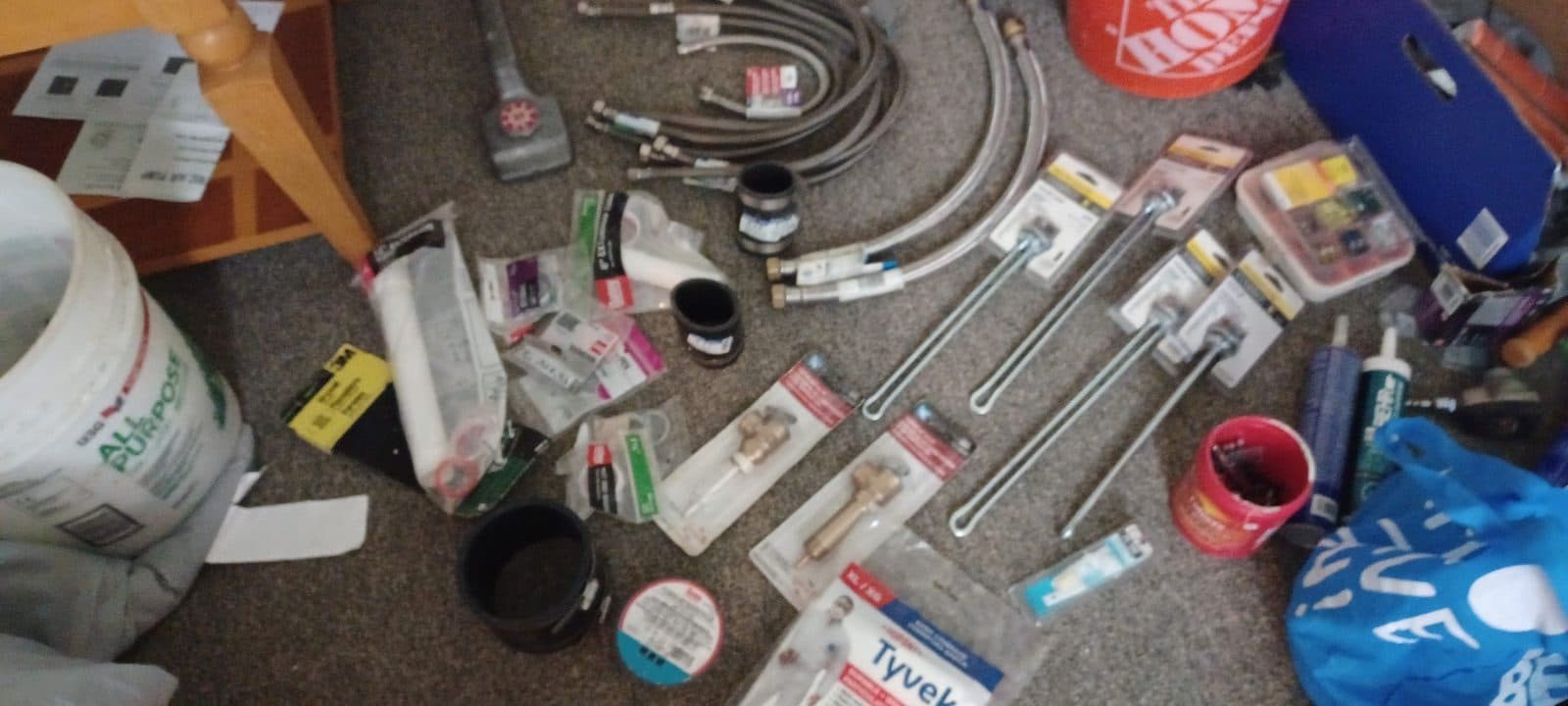 Supply lines, ferncos, pex crimping rings1/2+3/4