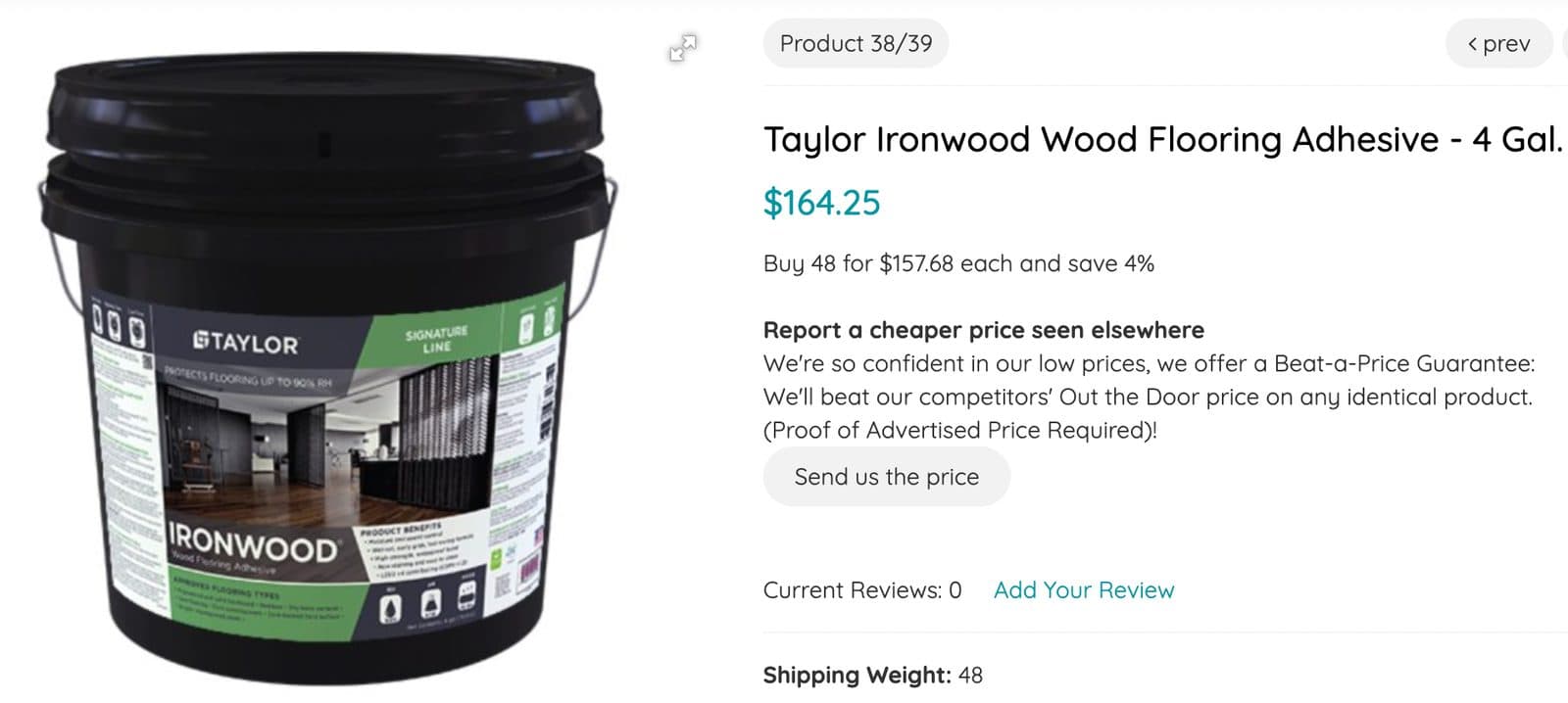 Taylor Ironwood Wood Flooring Adhesive