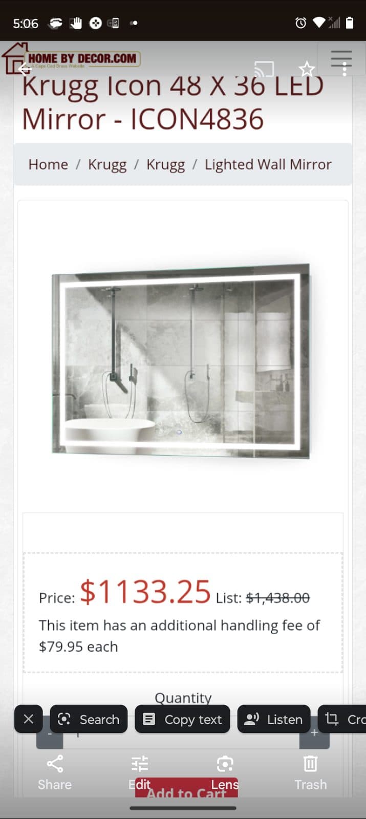 LED BATHROOM MIRROR'S