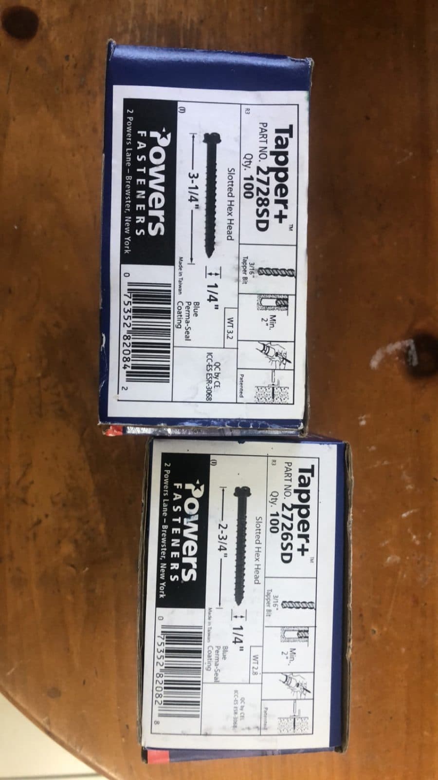 Concrete fasteners