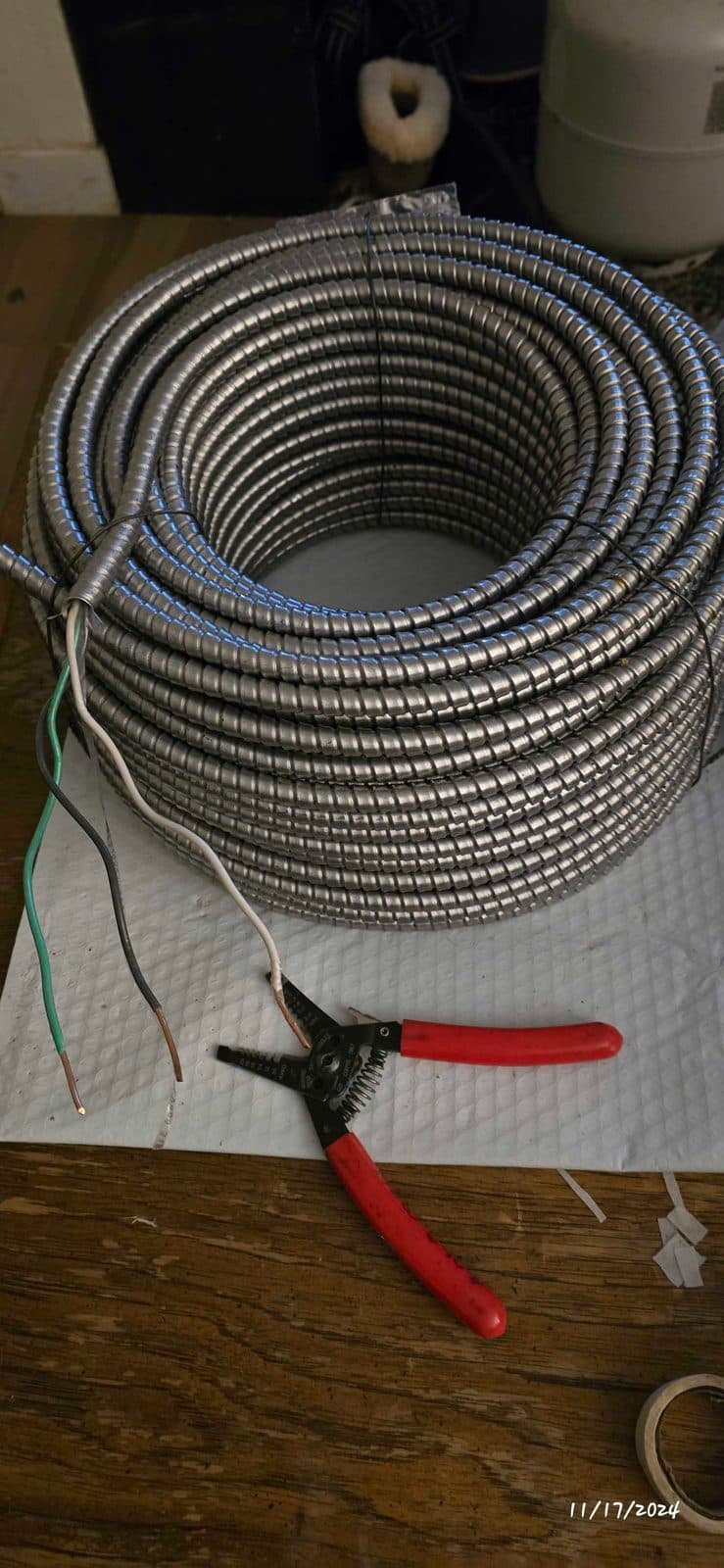 Armored cable Wire MC 12-2 Solid 250 ft