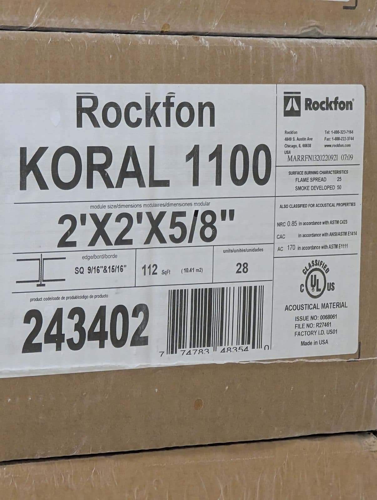 Rockfon Koral 1100 Ceiling Tile