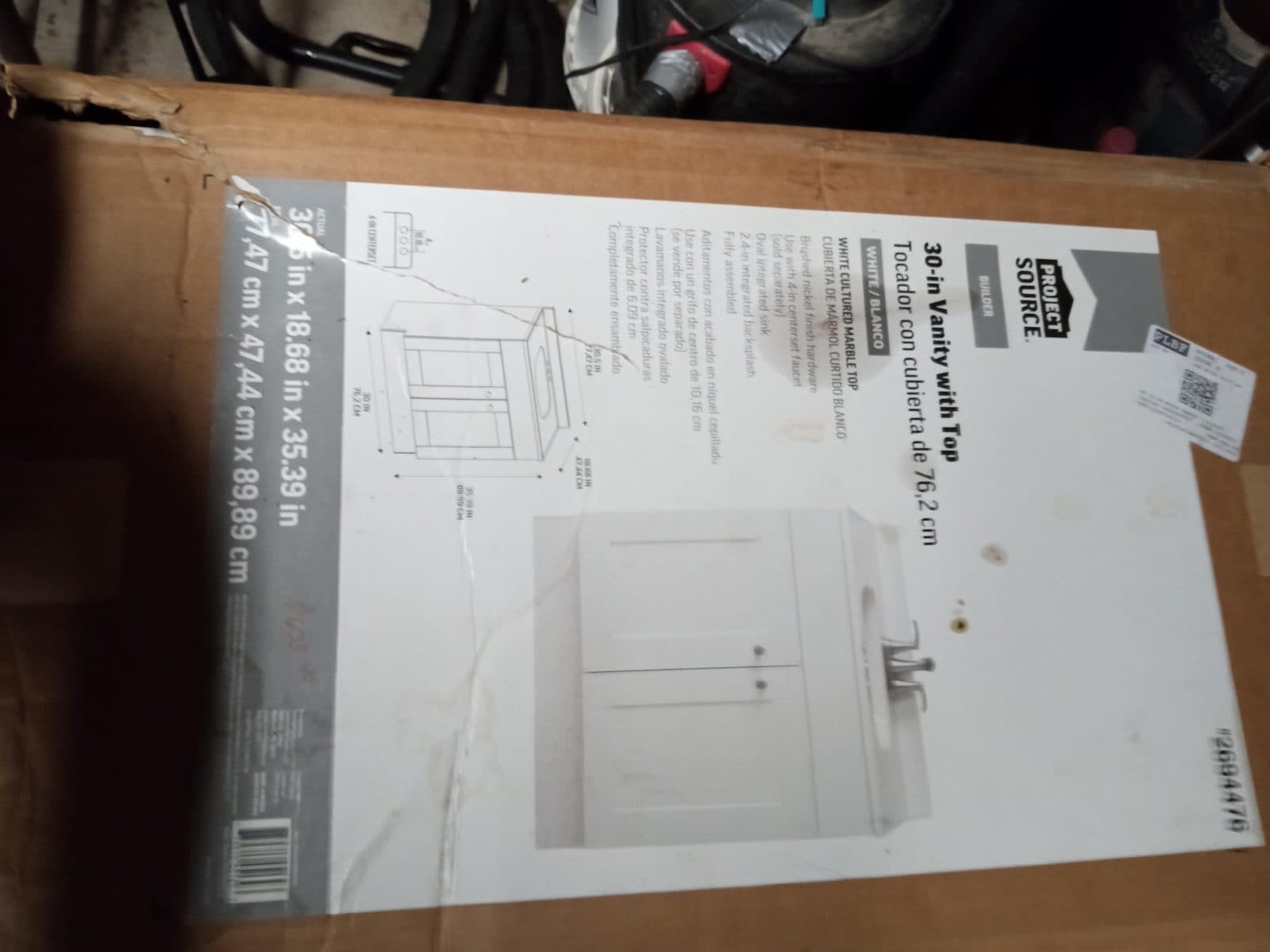 30-in. Vanity with top