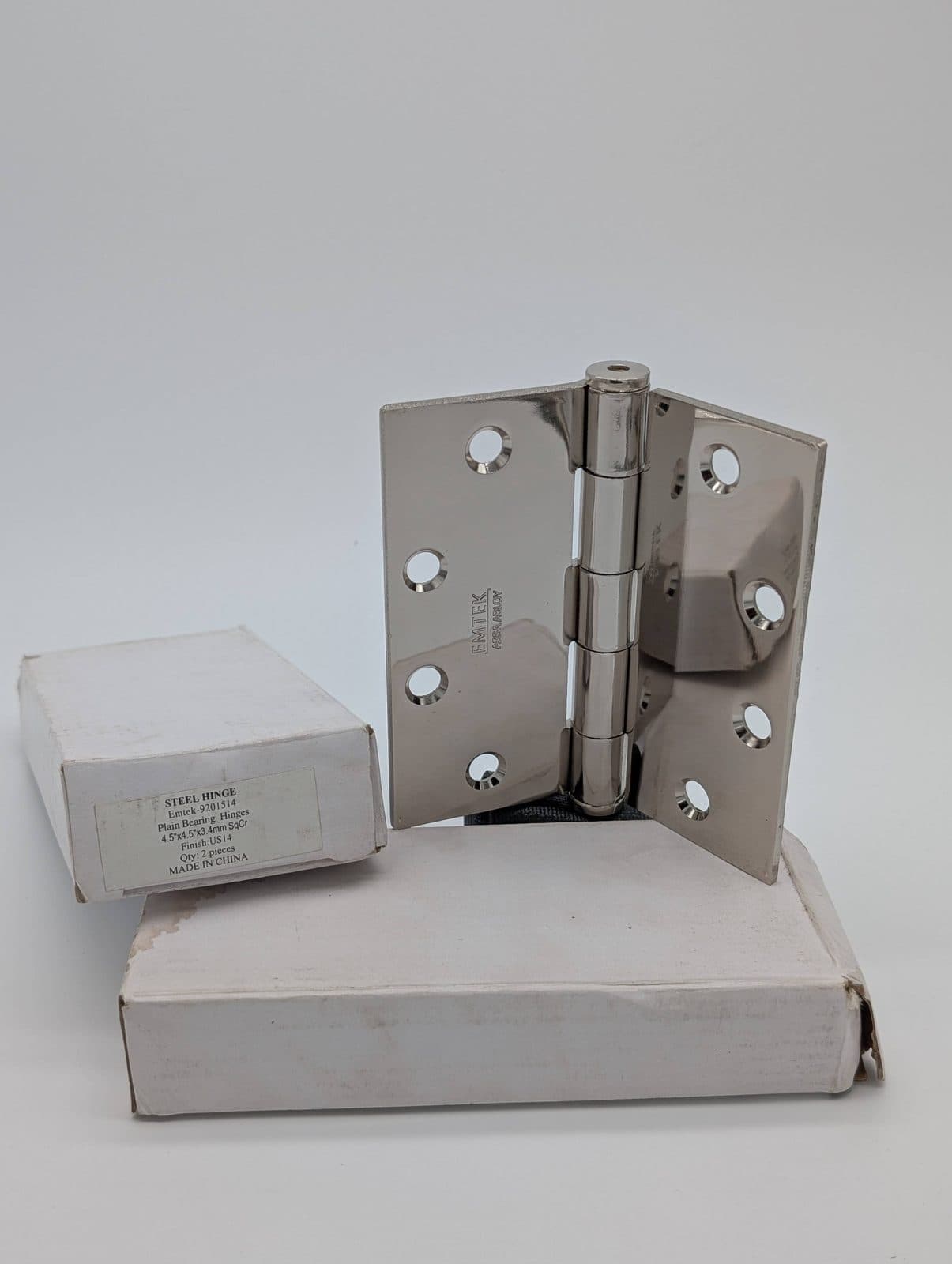 4.5"x4.5" Polished Nickel (US14) Hinge SqCr