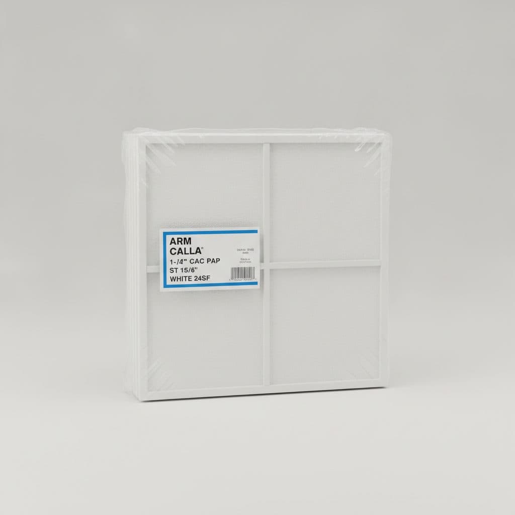ARM CALLA 1-3/4" 2X2 CAC PAP ST 15/16" WHITE 24SF